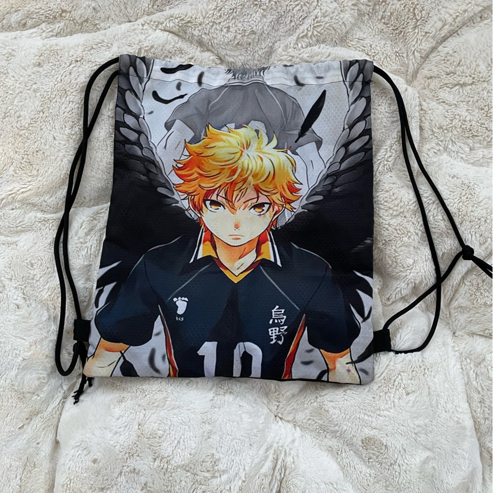 Haikyuu Manga Anime drawstring bag with lovely artwork perfect for school & work - Picture 1 of 4